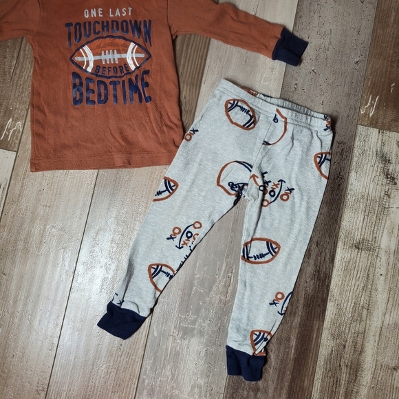 Carter's Baby Toddler Boy Size 18m 2pc Pajama Set Football Graphics EUC - Picture 14 of 14
